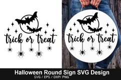 Halloween Round Sign SVG Bundle - Halloween Door Sign Product Image 16