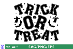 Trick or Treat SVG, Classic Halloween Quote Design Product Image 1