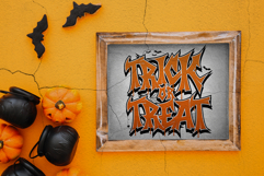 Trick or Treat Halloween Graffiti Typography SVG Vector Product Image 2