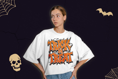 Trick or Treat Halloween Graffiti Typography SVG Vector Product Image 4
