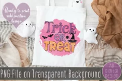 Trick or Treat PNG | Kids Halloween Sublimation Design Product Image 1