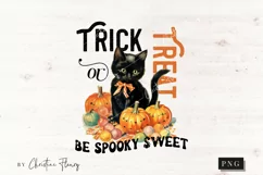 Trick or Treat be Spooky Sweet PNG | Halloween Sublimation Product Image 1