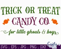 Trick or Treat Candy Co Halloween Farmhouse Sign Svg Product Image 2