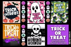 Printable Trick or Treat Candy Cards Skull JPG | PNG Product Image 2