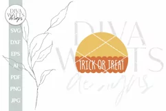 Trick or Treat Sign SVG Halloween Door Hanger SVG Product Image 2