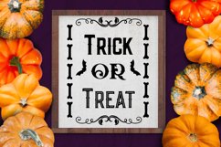 trick or treat farmhouse svg with pumpkins