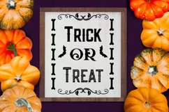 trick or treat farmhouse svg with pumpkins