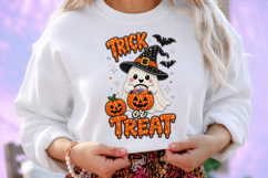 Trick or Treat Ghost Rhinestone PNG Design Product Image 2