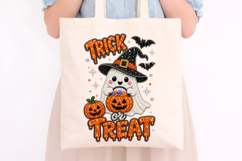 Trick or Treat Ghost Rhinestone PNG Design Product Image 4