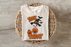 Trick or Treat Ghost Rhinestone PNG Design Product Image 6