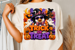 Trick Or Treat Goose PNG, Spooky Halloween Goose Sublimation Product Image 3