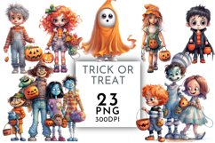 Trick or Treat Halloween Clipart PNG 23 Product Image 1