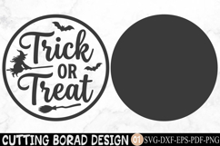 Trick Or Treat Halloween Door Sign SVG Product Image 2