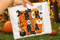 Trick or Treat Halloween PNG,Cute Ghost Pumpkin PNG Product Image 3