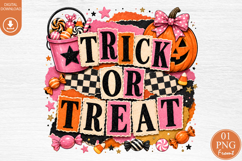 Trick Or Treat Halloween Sublimation Design Product Image 1