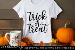Trick Or Treat SVG PNG EPS DXF Spooky Halloween SVG Cut File Product Image 1