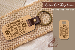 Trick Or Treat Laser Cut Keychain Product Image 1