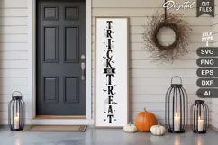 Trick Or Treat SVG | Halloween Porch Sign | Halloween Sign Product Image 2