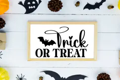 Trick or Treat Sign SVG, Farmhouse Halloween Sign Product Image 2