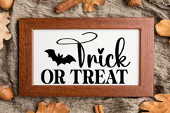 Trick or Treat Sign SVG, Farmhouse Halloween Sign Product Image 3