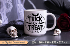 Trick Or Treat SVG File | Halloween Round Sign SVG Product Image 5