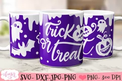 Trick or treat mug wrap SVG for infusible ink for Halloween Product Image 1