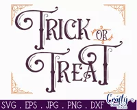 Trick or Treat Spooky Halloween Farmhouse Sign Svg Product Image 2