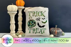 Trick or Treat Halloween Print | Halloween Pumpkin PNG Product Image 1