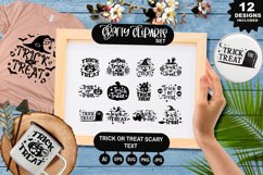 Trick Or Treat Scary Text Clipart Set Product Image 1