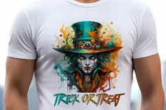 Trick or Treat Halloween Sublimation | Creepy Clown Shirt Product Image 2