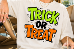 Trick or Treat Sublimation, Funny Halloween Doodle PNG Product Image 2