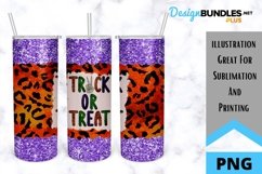 Trick or Treat Tumbler - Halloween Sublimation PNG Product Image 1