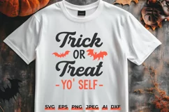 Trick or Treat Yo' Self Svg, Halloween T-shirt Funny Design Product Image 1