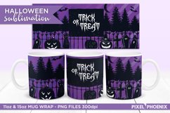 Trick or Treat Halloween Sublimation Wrap for mugs in purple