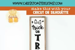 Halloween Vertical Porch Sign SVG | Trick or Treat Product Image 2