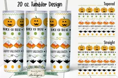 Trick or Treat Happy Halloween Sublimation Tumbler Design Product Image 1
