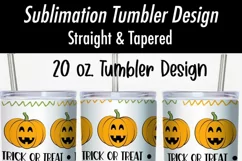 Trick or Treat Happy Halloween Sublimation Tumbler Design Product Image 2