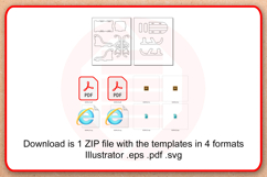 Laser cut SVG Sleigh Christmas decor template Product Image 4