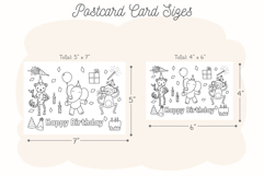 Elephant Happy Birthday Card, Kids Coloring Placemat Animals Product Image 5