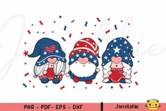 4th of July Gnome PNG clipart Product Image 1