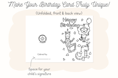 Lion Happy Birthday Card, Kids Coloring Card &amp; Placemat Product Image 3