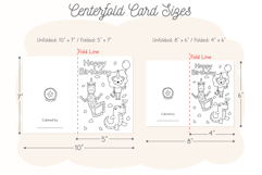 Lion Happy Birthday Card, Kids Coloring Card &amp; Placemat Product Image 4