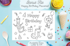 Lion Happy Birthday Card, Kids Coloring Card &amp; Placemat Product Image 6