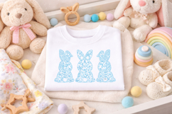 Bunny Trio SVG Bundle | Easter Bunny SVG Product Image 2