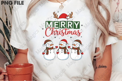 Trio Snowman Merry Xmas Clipart Product Image 2