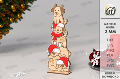 Triple Characters Bundle Lasercut. Christmas Stand Decor SVG Product Image 2