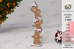 Triple Characters Bundle Lasercut. Christmas Stand Decor SVG Product Image 10