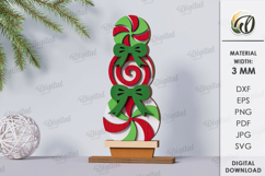 Triple Christmas Stand Laser Cut. Christmas Decor SVG Product Image 1