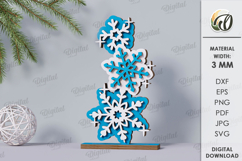 Triple Christmas Stands Bundle Lasercut. Christmas Decor SVG Product Image 7