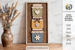 Triple plant Wall Decors Bundle Laser Cut. Rustic Home sign Product Image 8